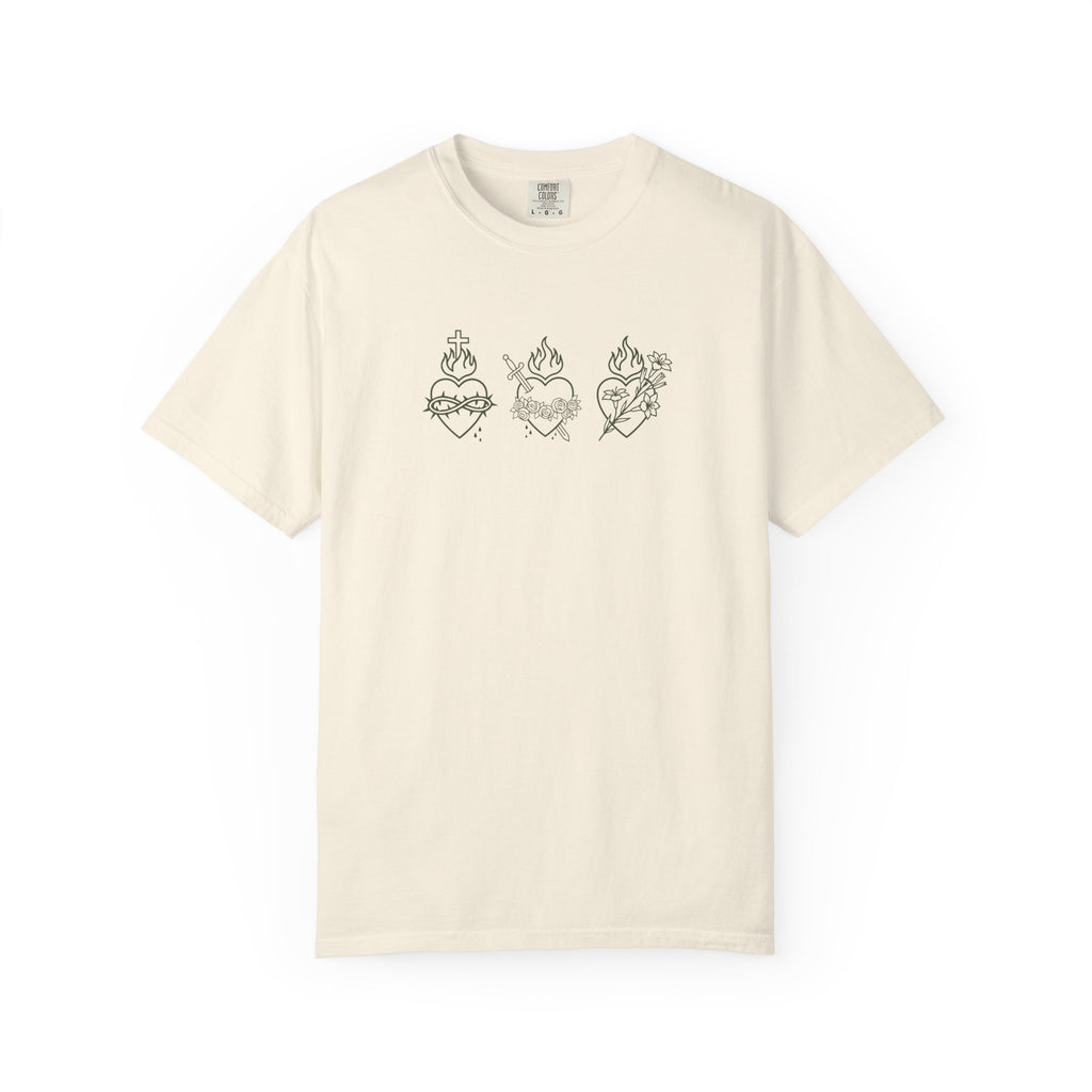 Three Hearts of the Holy Family Tee