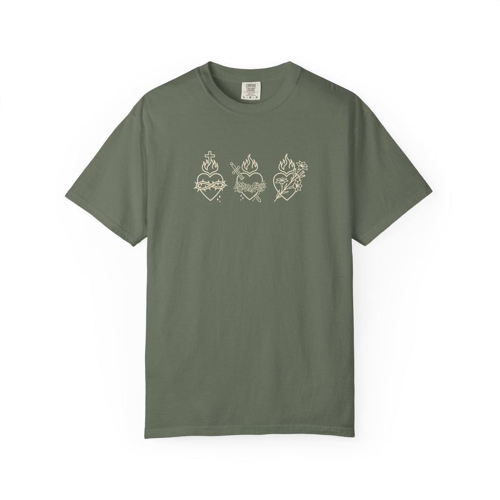 Three Hearts of the Holy Family Tee