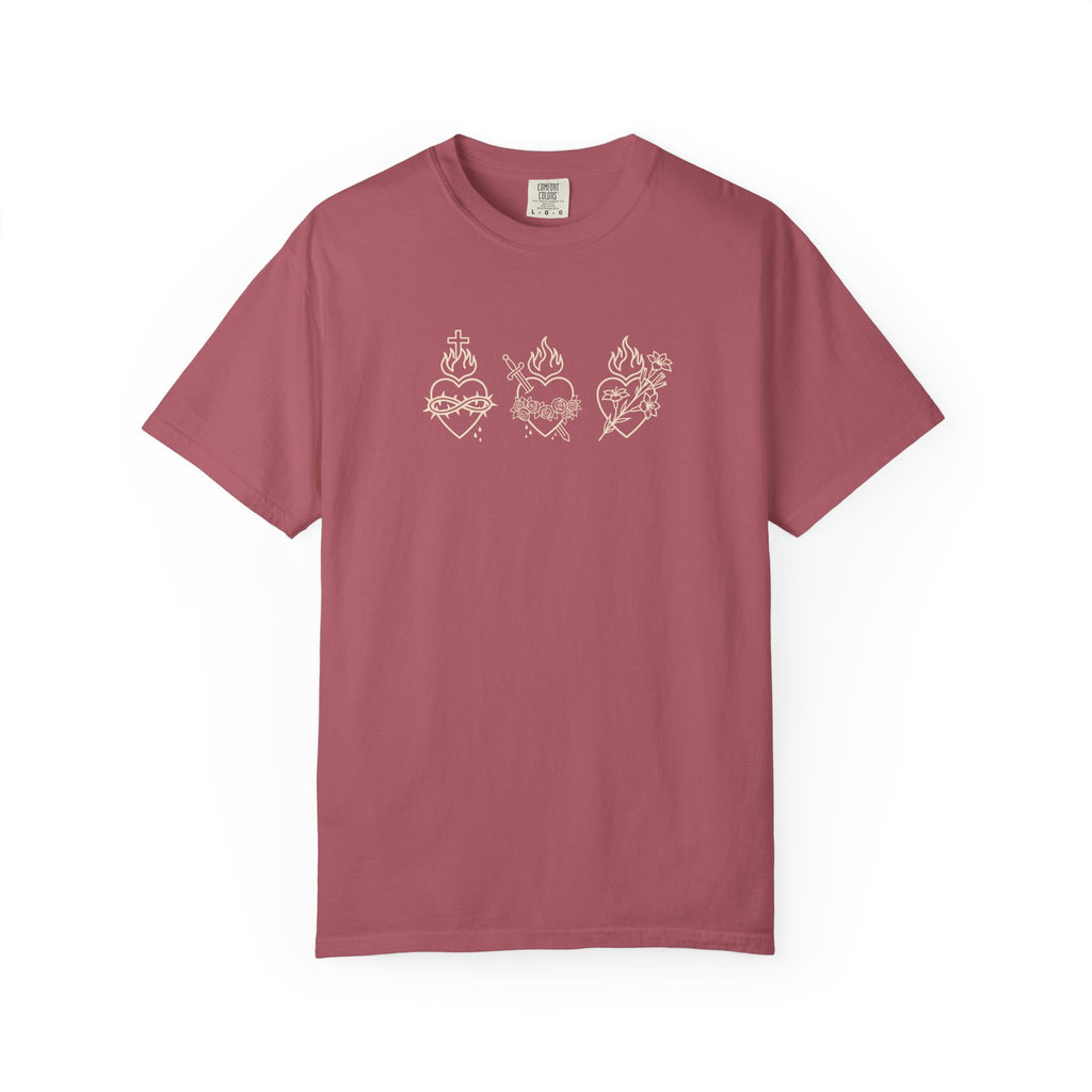 Three Hearts of the Holy Family Tee